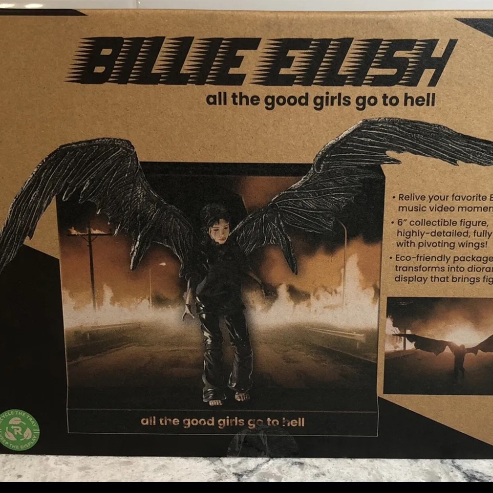 Billie Eilish 6" Collectible Figure ALL THE GOOD GIRLS GO TO HELL doll ✨NIB✨ - Picture 2 of 5